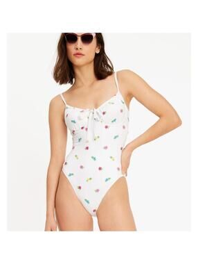 kate spade new york Cinch One Piece Swimsuit - Sea Garden